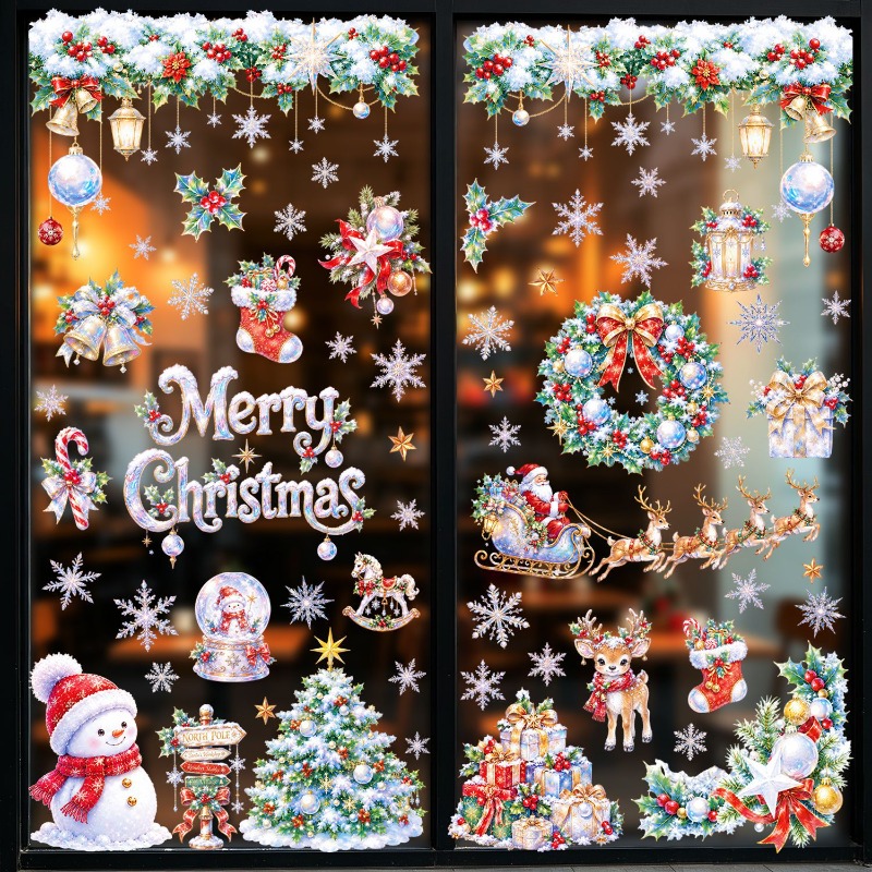 9 Blatt statische Weihnachts-F – Snowflake Window Decal Bewertung und Preis
