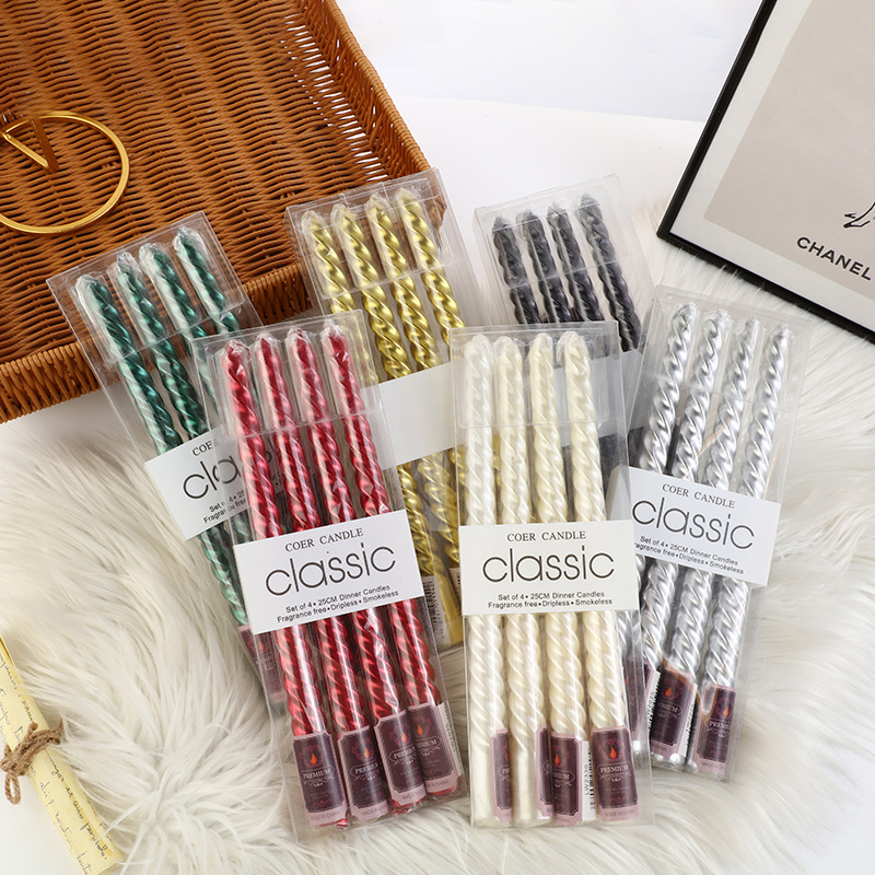 4 Stück langpolige, farbige Ke – Holiday Candle Set Bewertung und Preis