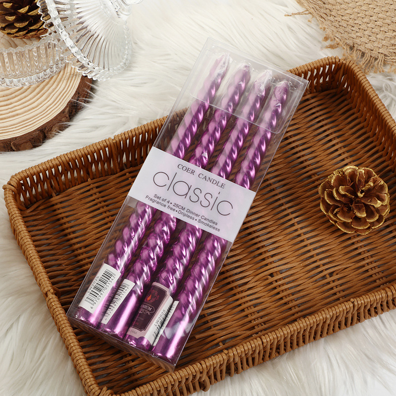 4 Stück langpolige, farbige Ke – Holiday Candle Set Bewertung und Preis