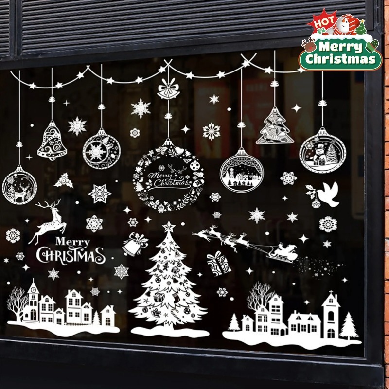 9 Blätter, 243 Stück, wiederve – Snowflake Window Decal Bewertung und Preis