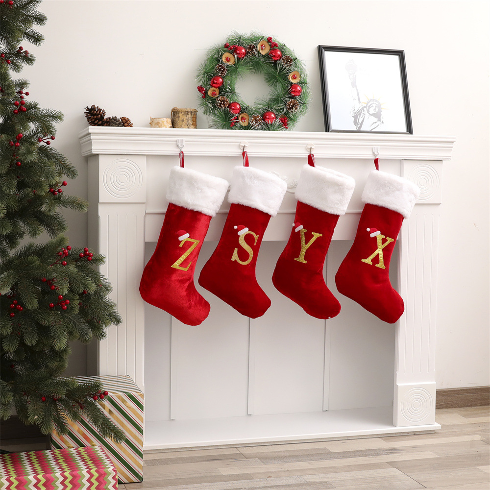 Neue kreative Alphabet Weihnac – Christmas Stocking Hanging Bewertung und Preis