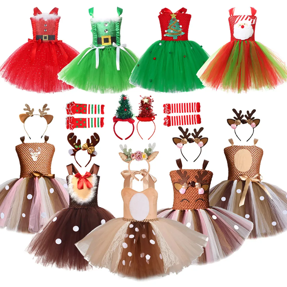 Weihnachten Kinder Tutu Kleid  – Elf Costume Christmas Bewertung und Preis