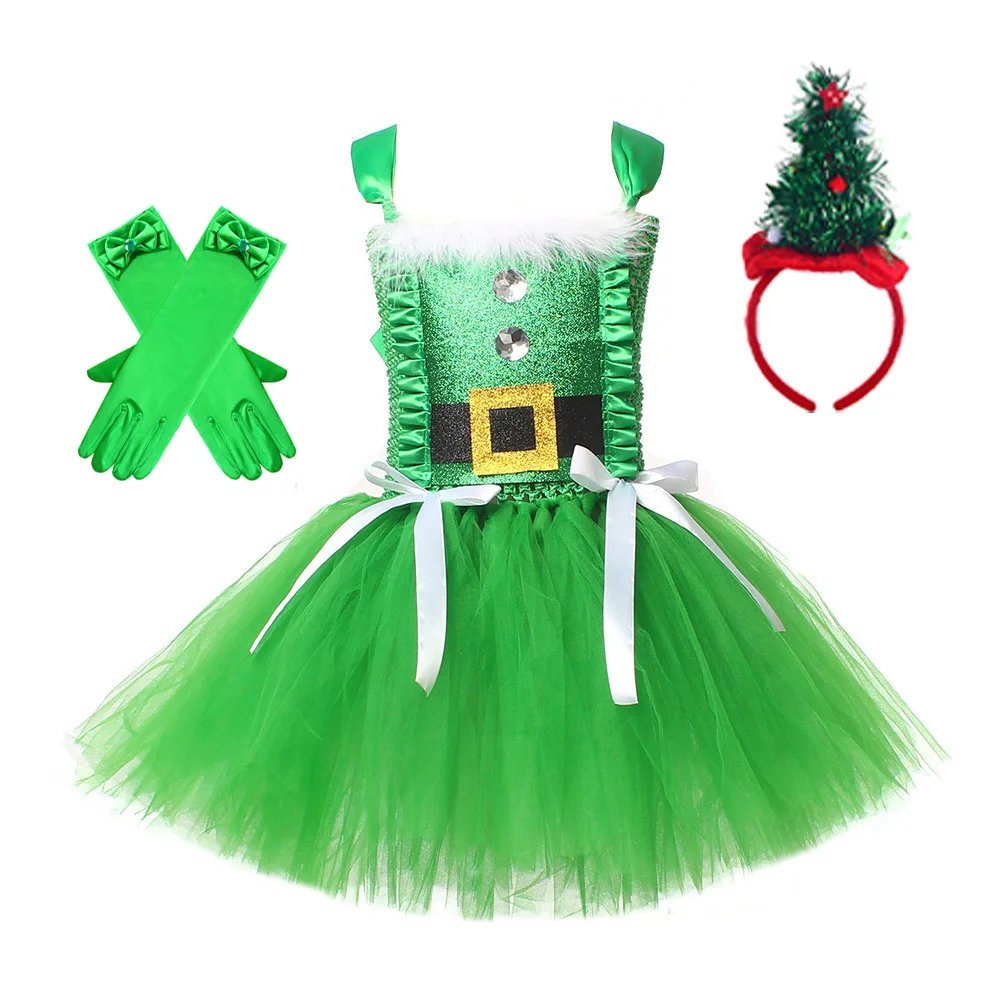 Weihnachten Kinder Tutu Kleid  – Elf Costume Christmas Bewertung und Preis