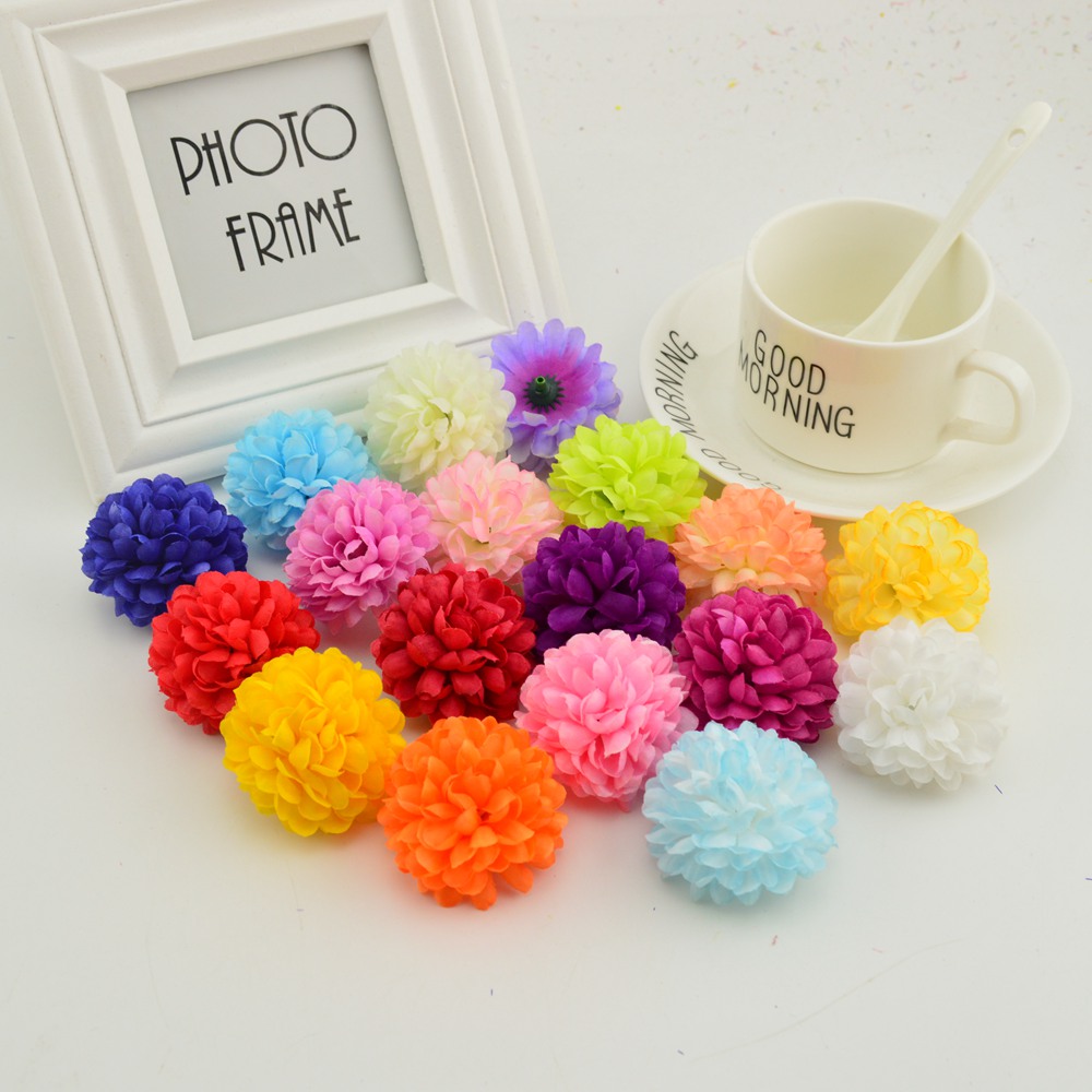 200PCS 5CM Seide Chrysantheme  – Christmas Wreath Fake Bewertung und Preis