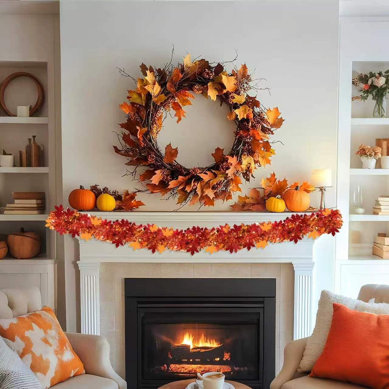 Herbstliche Tinsel-Girlande fü – Tinsel Garland Decoration Bewertung und Preis